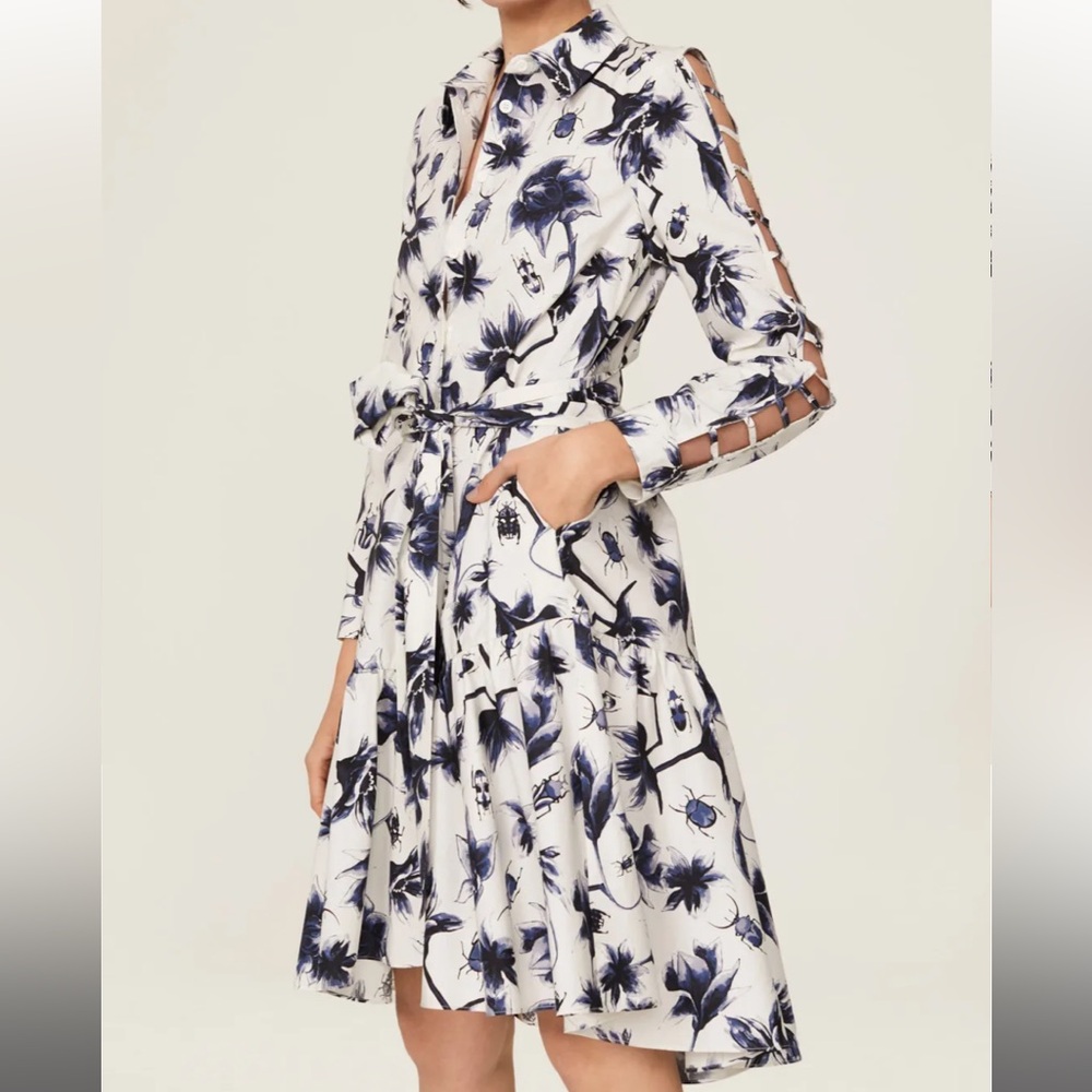 Osman Yousefzada size 8 floral shirtdress